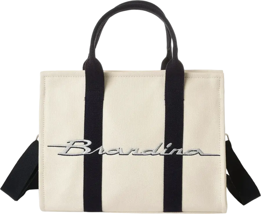 Bolso Brandina crema y negro