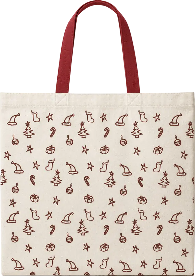 Bolsa navideña con patrón