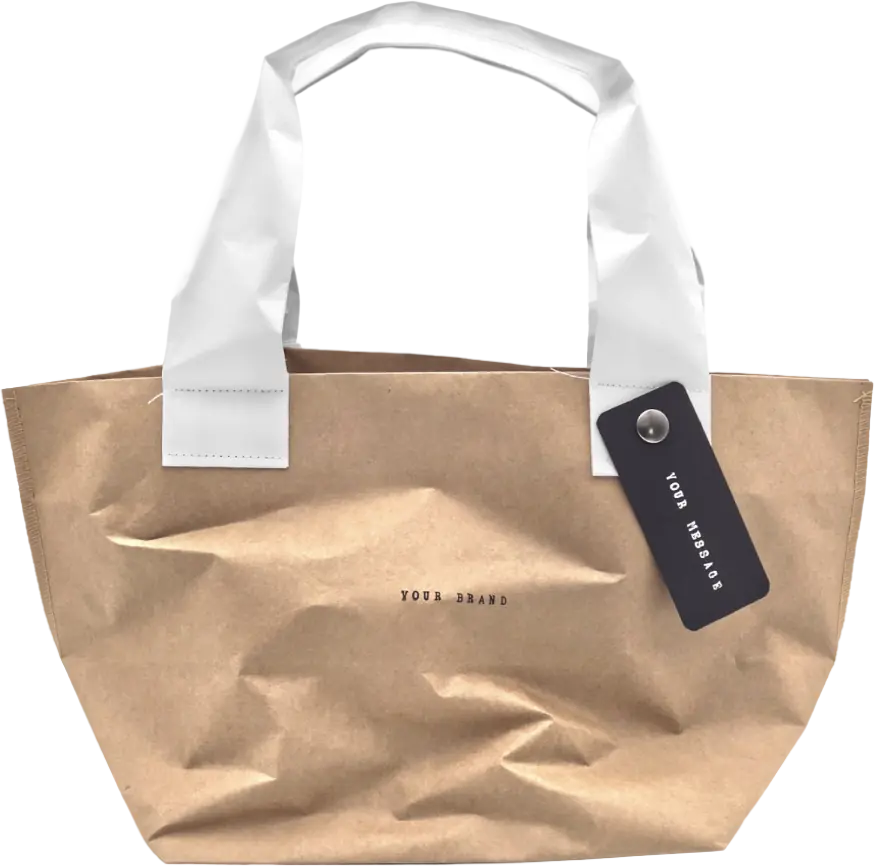 Bolsa de papel kraft con etiqueta